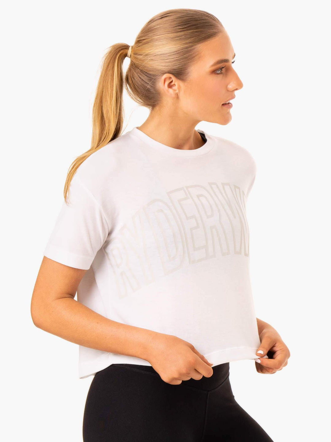 Replay Boxy Tee - White Clothing Ryderwear 