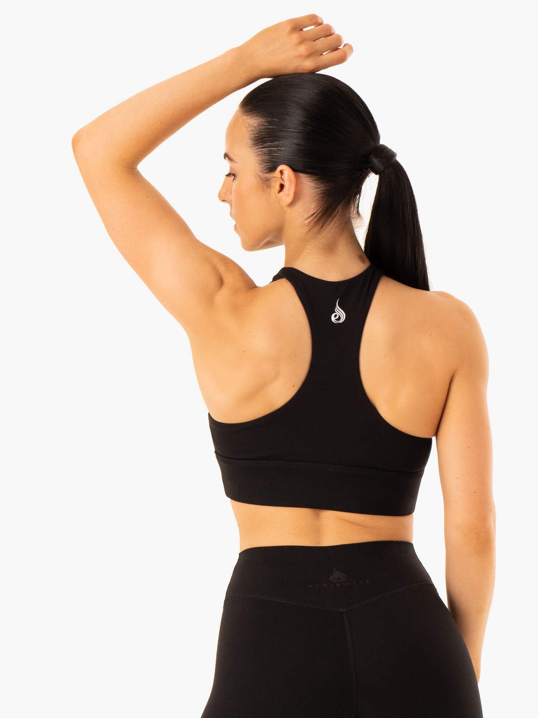 Replay Cut Out Sports Bra - Black Clothing Ryderwear 