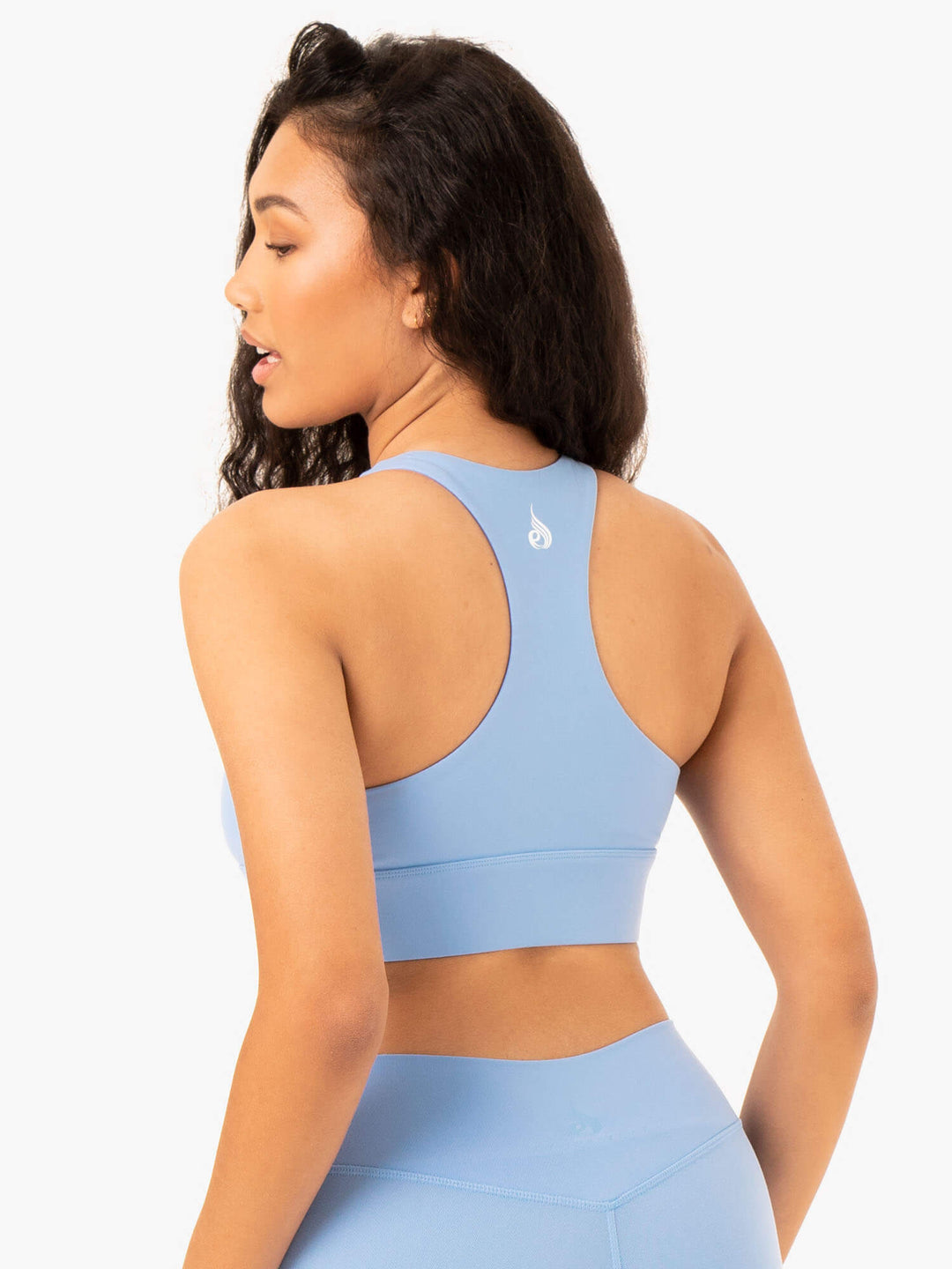 Replay Cut Out Sports Bra - Sky Blue Clothing Ryderwear 