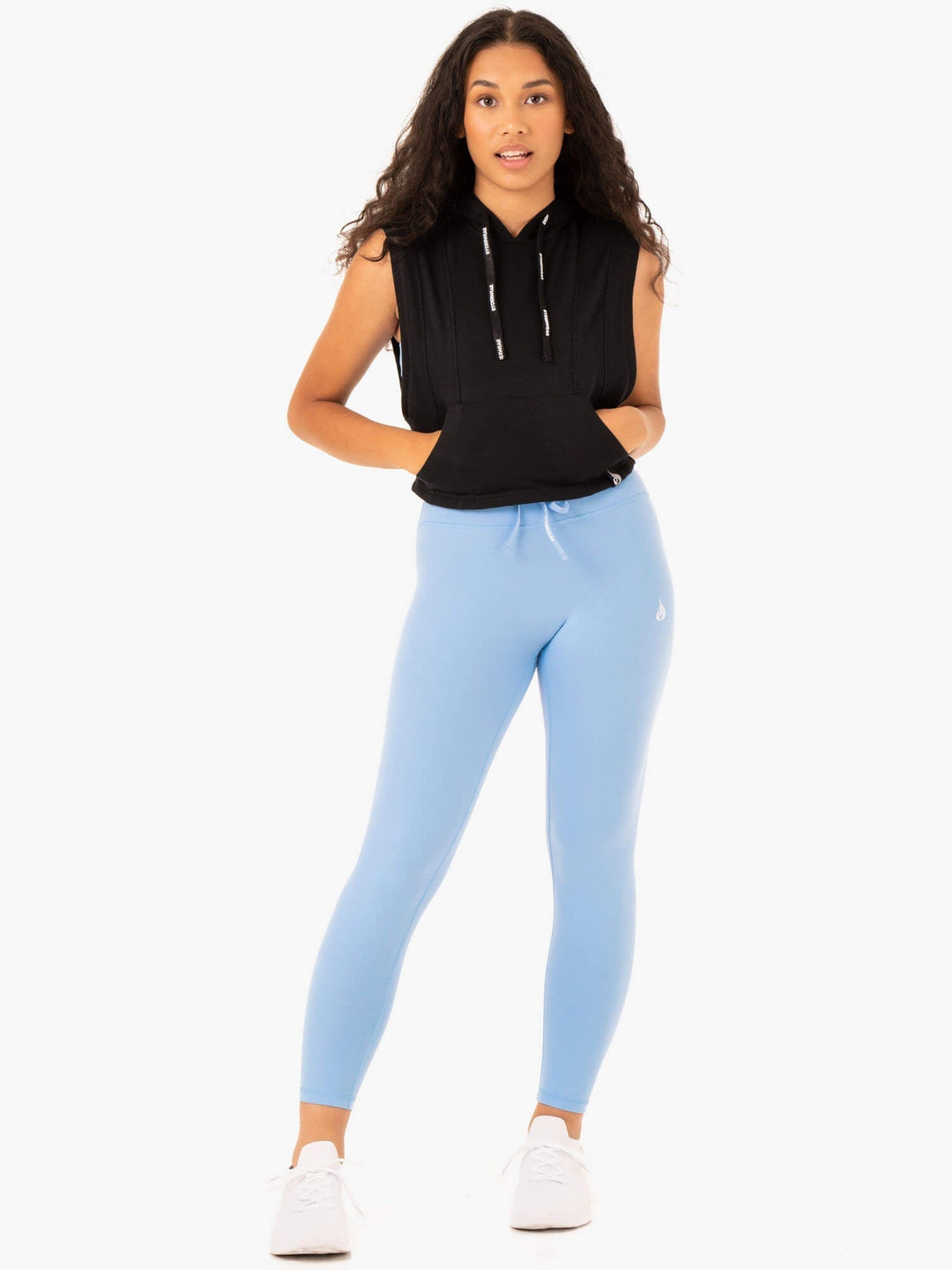 Replay High Waisted Leggings - Sky Blue Clothing Ryderwear 