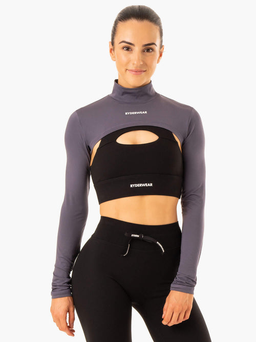 Replay Super Crop Charcoal