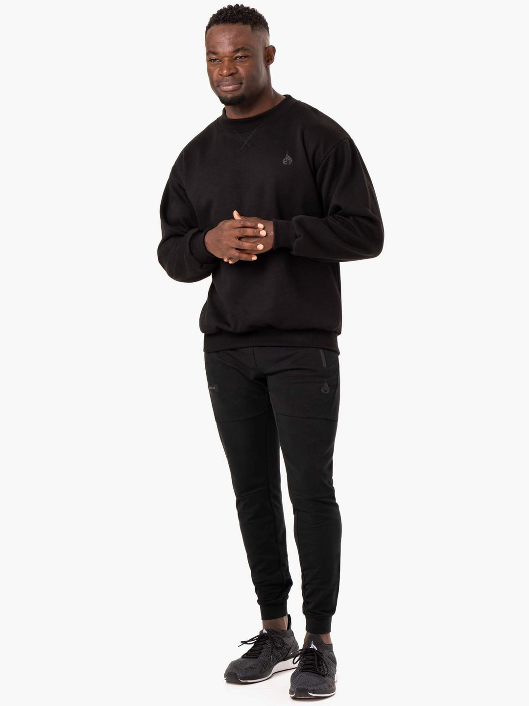 Reset Fleece Crew Neck - Black Clothing Ryderwear 