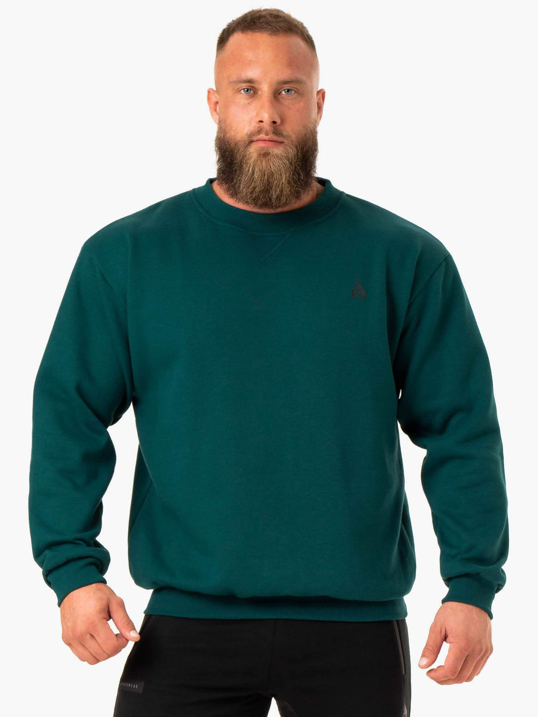 Reset Fleece Crew Neck - Emerald Clothing Ryderwear 