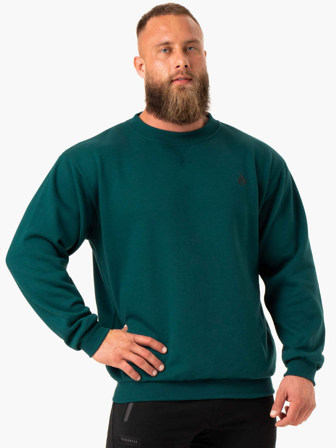 Reset Fleece Crew Neck - Emerald Clothing Ryderwear 