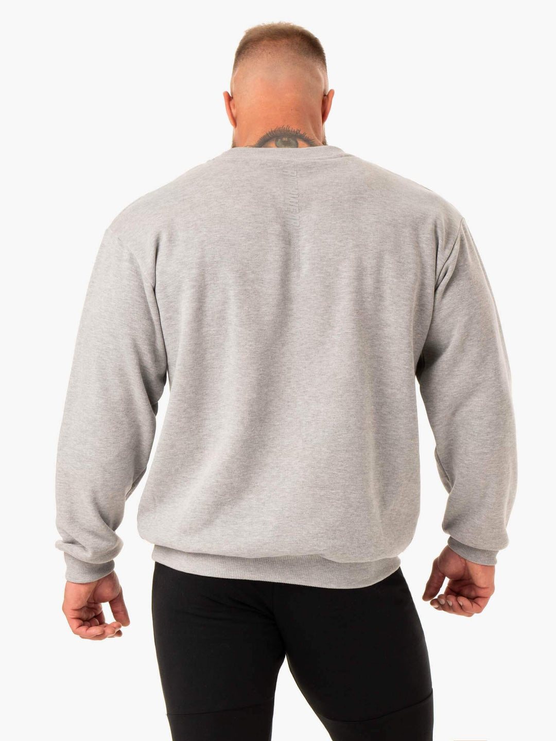 Reset Fleece Crew Neck - Grey Marl Clothing Ryderwear 