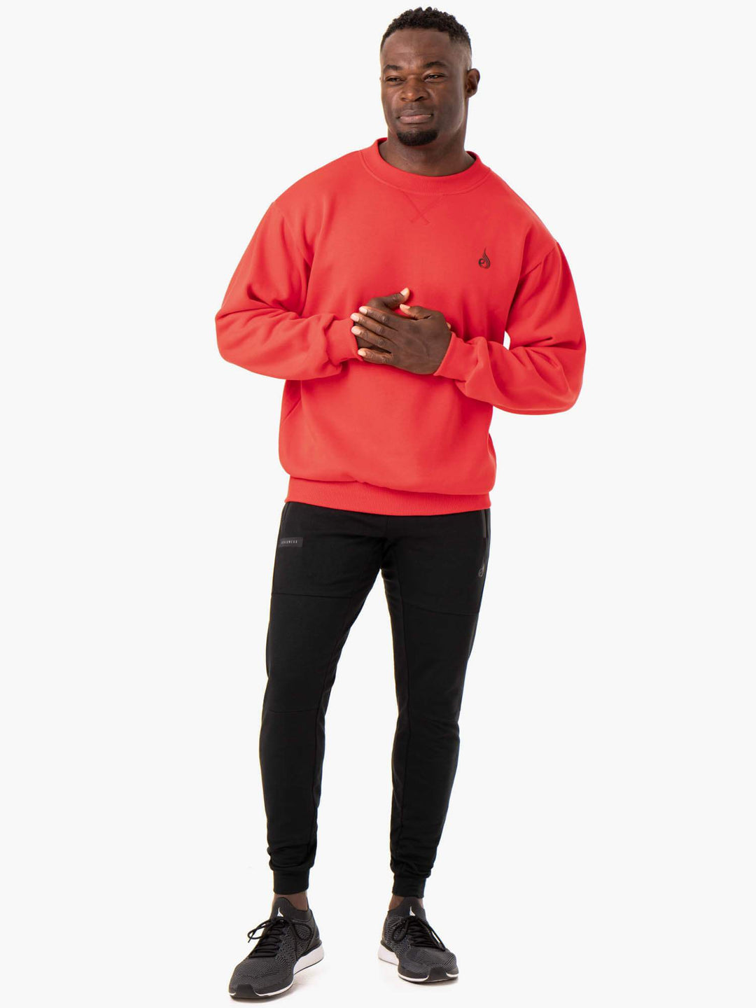 Reset Fleece Crew Neck - Red Clothing Ryderwear 