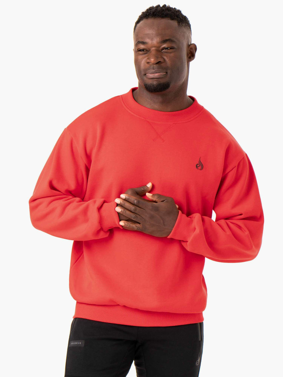 Reset Fleece Crew Neck - Red Clothing Ryderwear 