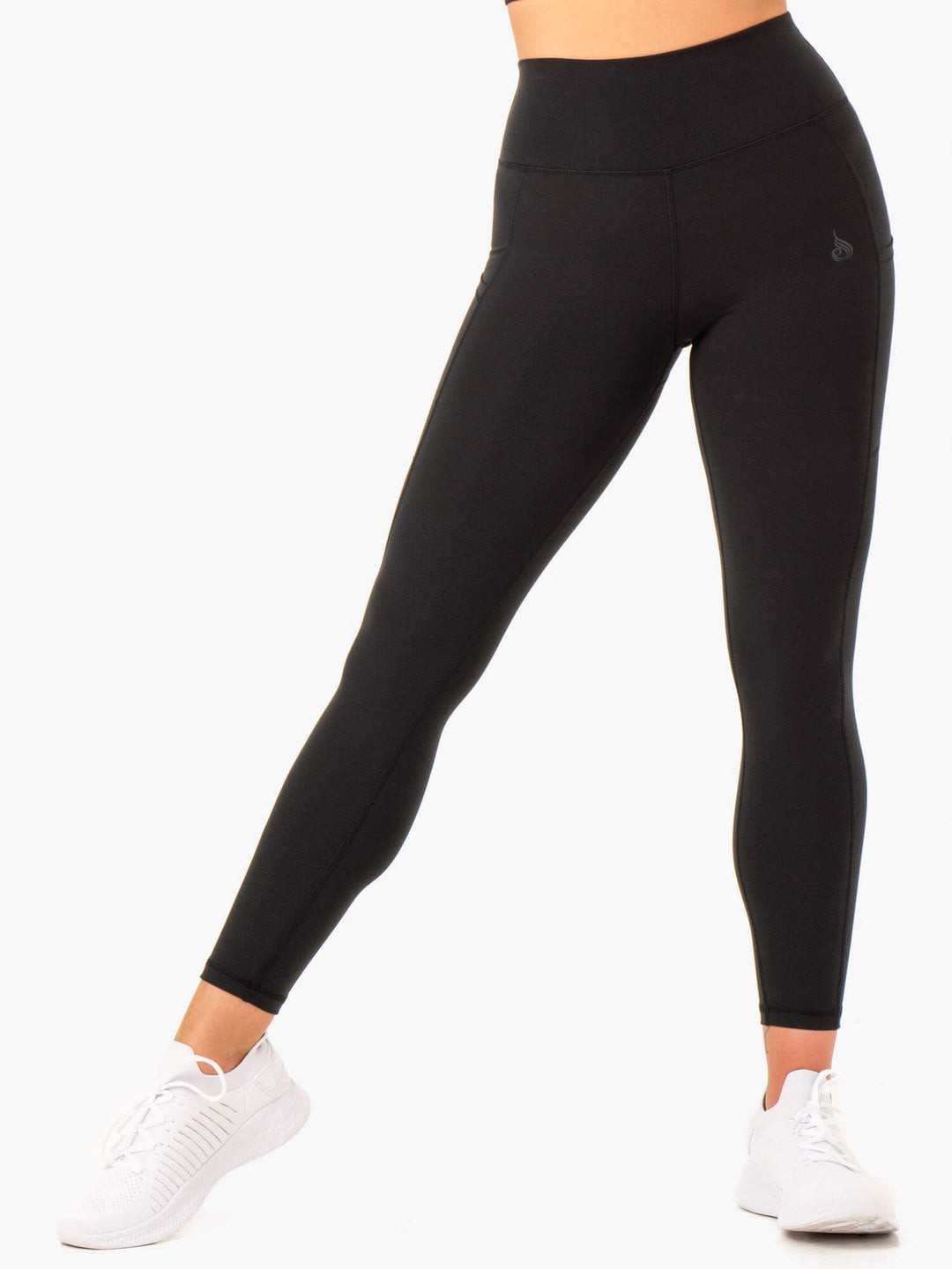 Reset High Waisted Pocket Leggings - Black Clothing Ryderwear 