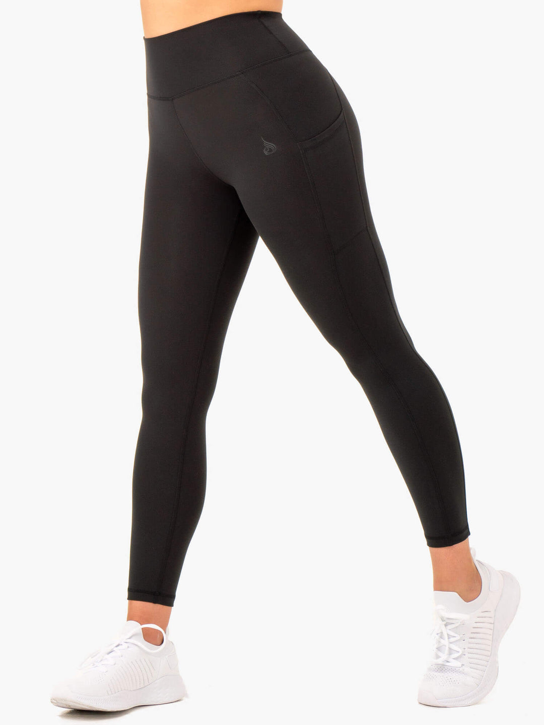 Reset High Waisted Pocket Leggings - Black Clothing Ryderwear 