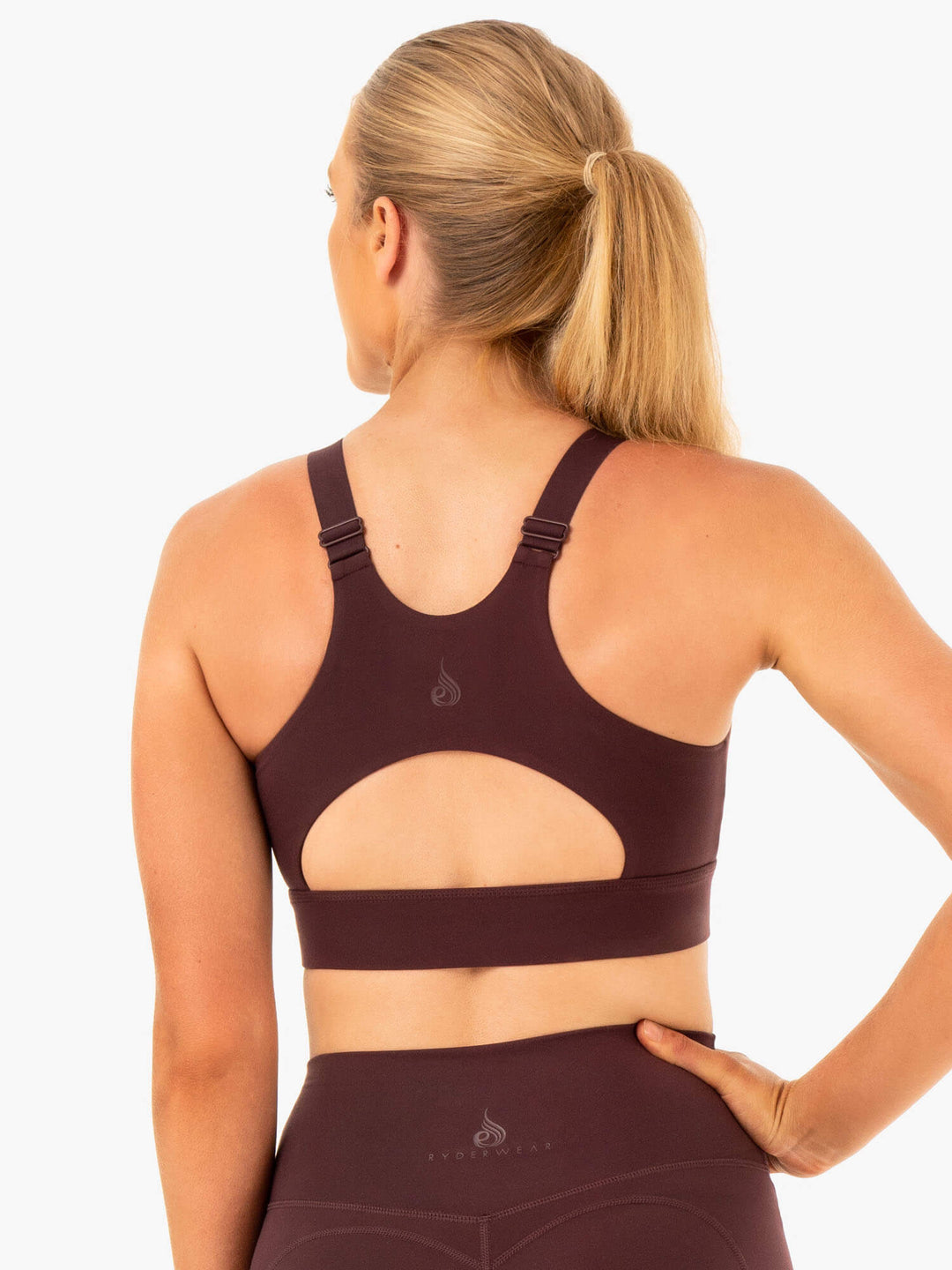 Reset Sports Bra - Chocolate Clothing Ryderwear 