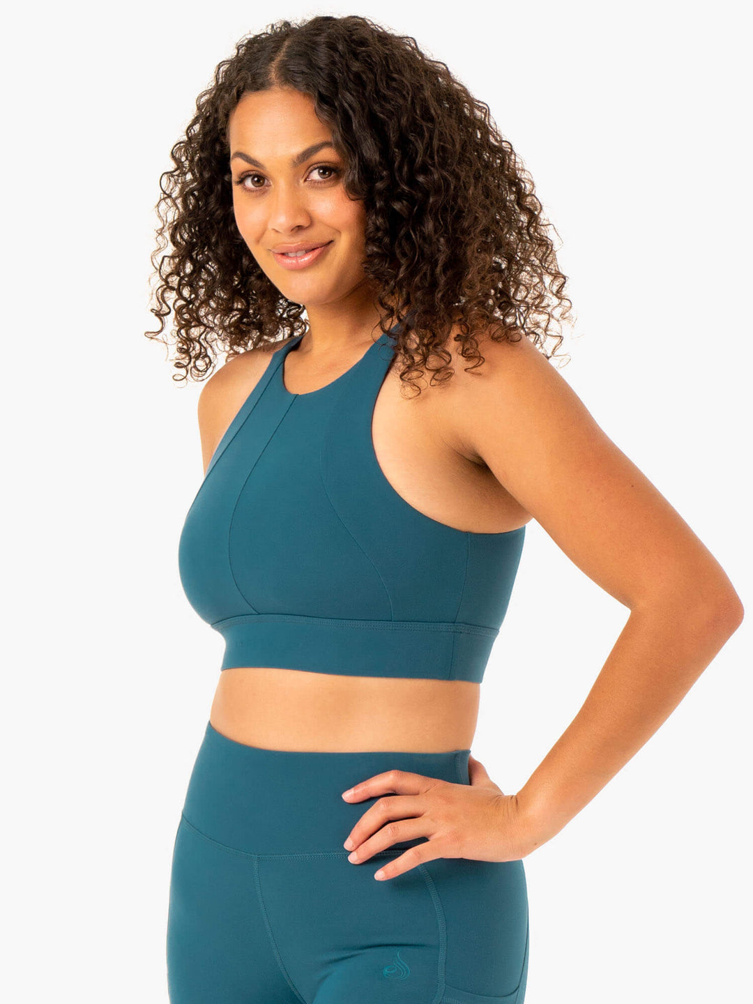 Reset Sports Bra - Teal Clothing Ryderwear 