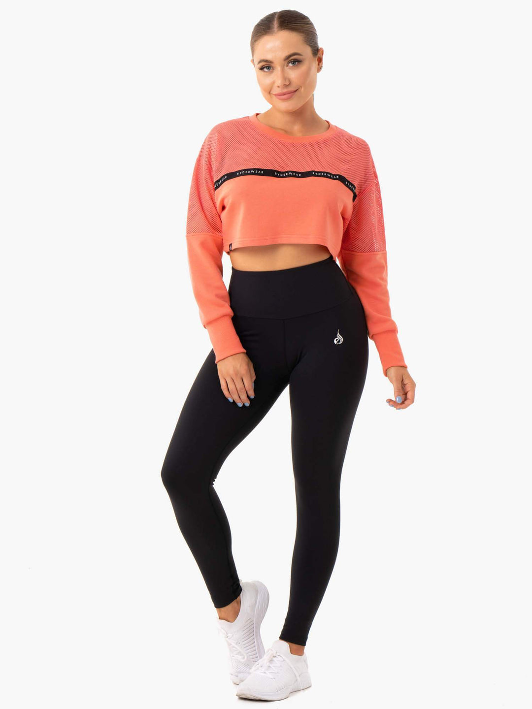 Revive Mesh Sweater - Peach Clothing Ryderwear 