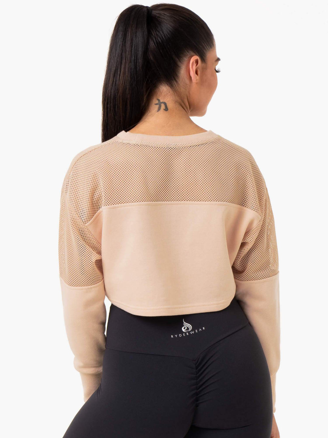 Revive Mesh Sweater - Sand Clothing Ryderwear 