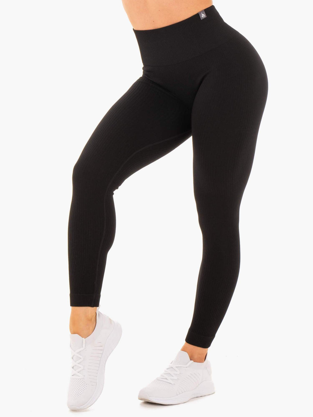 Rib Seamless Leggings - Black Clothing Ryderwear 