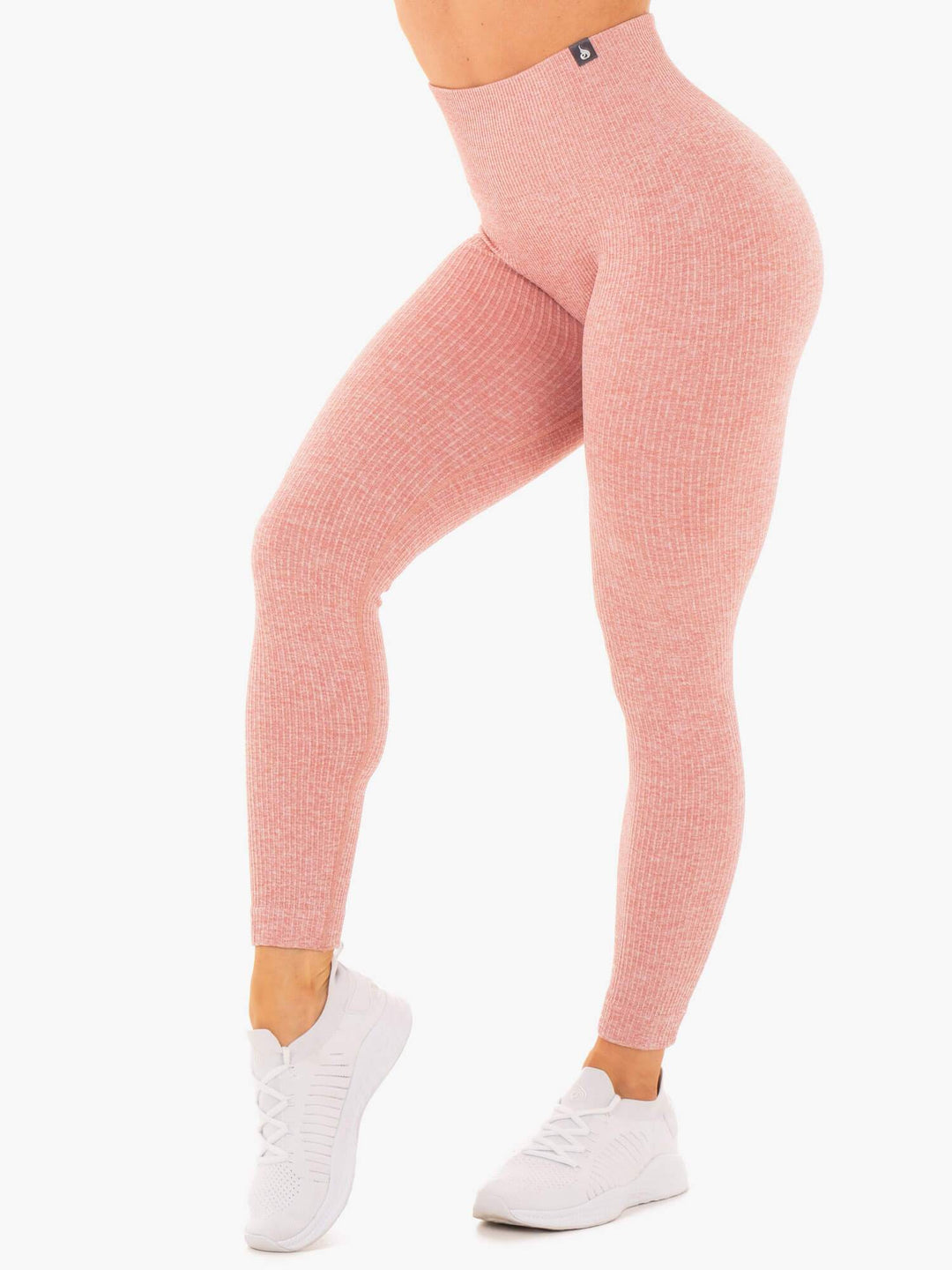 Rib Seamless Leggings - Blush Marl Clothing Ryderwear 