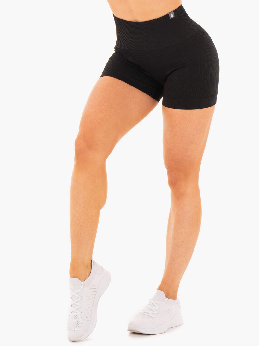 Rib Seamless Shorts - Black Clothing Ryderwear 