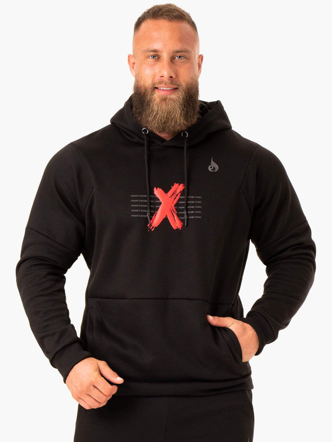 RWXKG Fleece Hoodie - Black Clothing Ryderwear 