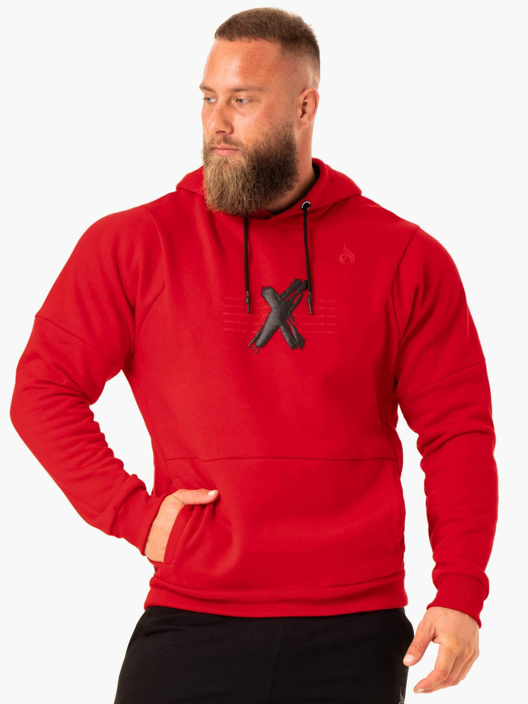 RWXKG Fleece Hoodie - Red Clothing Ryderwear 