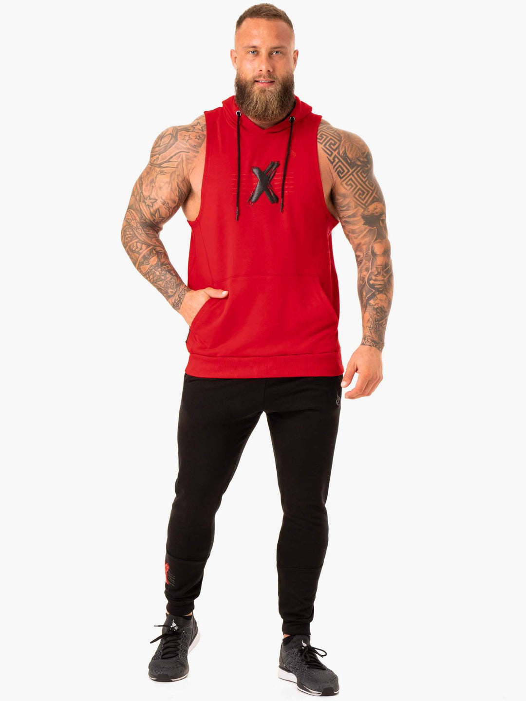 RWXKG Sleeveless Hoodie - Red Clothing Ryderwear 