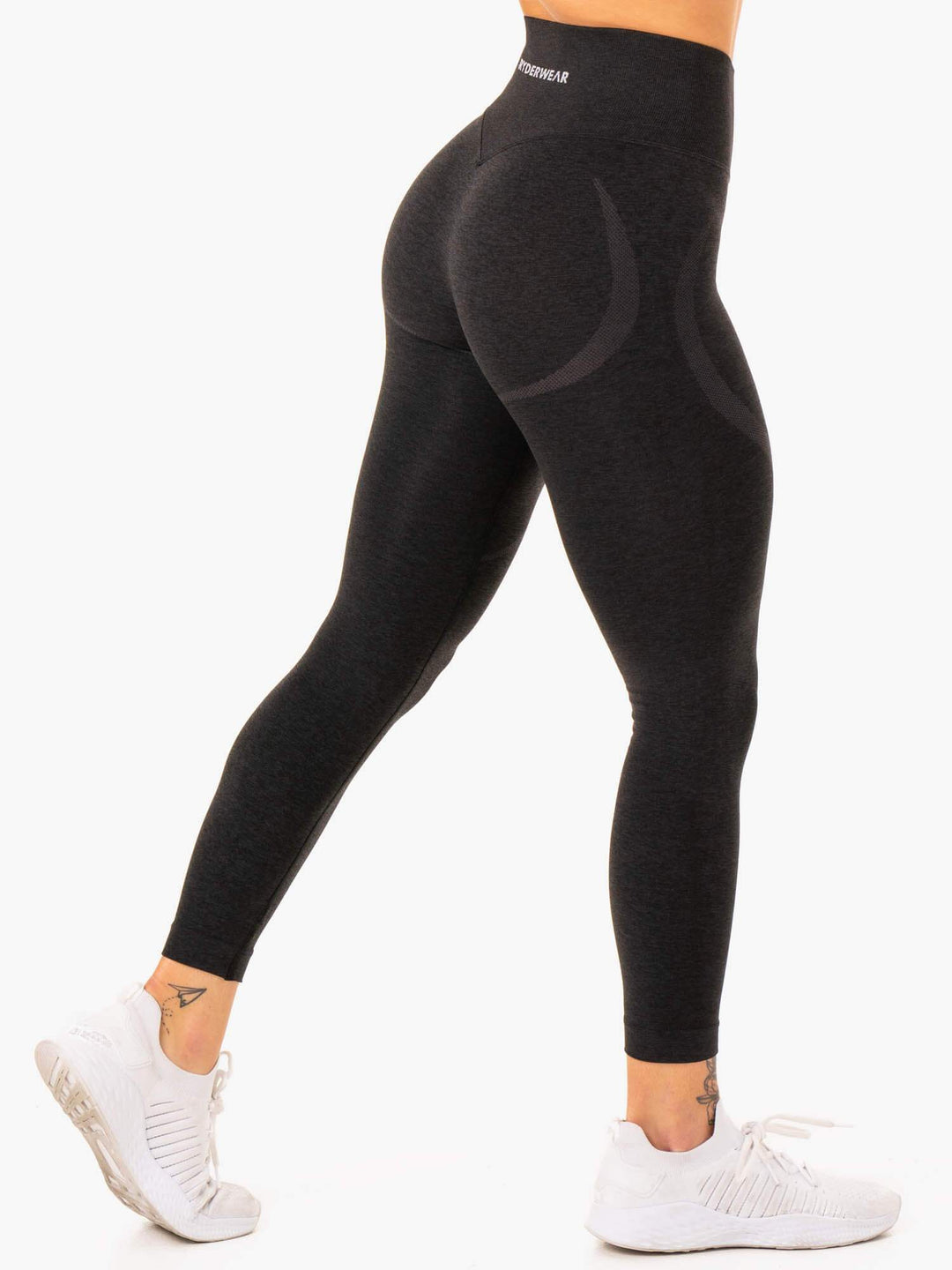 Sculpt Seamless Leggings - Black Marl Clothing Ryderwear 