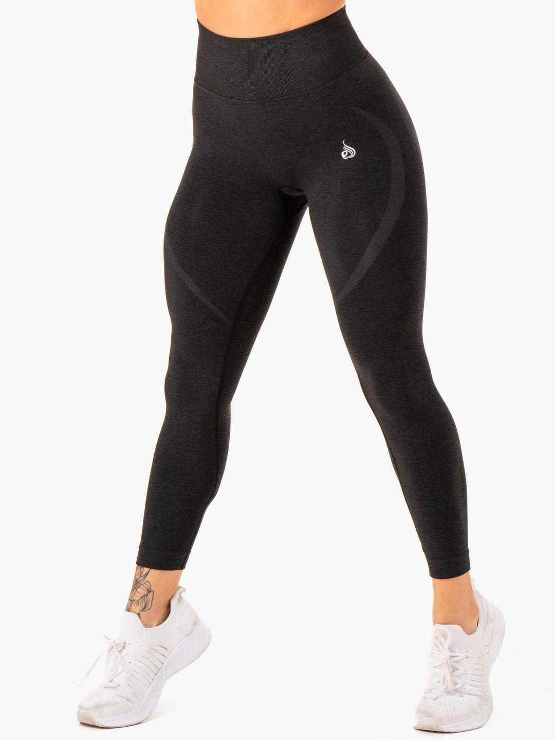 Sculpt Seamless Leggings - Black Marl Clothing Ryderwear 