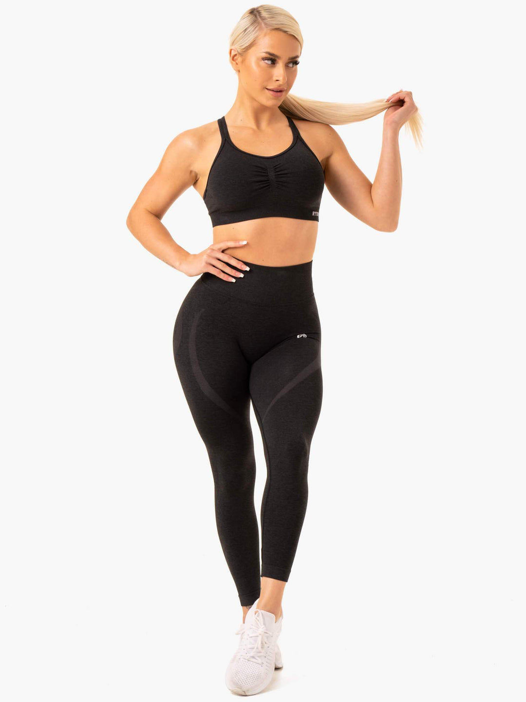 Sculpt Seamless Leggings - Black Marl Clothing Ryderwear 