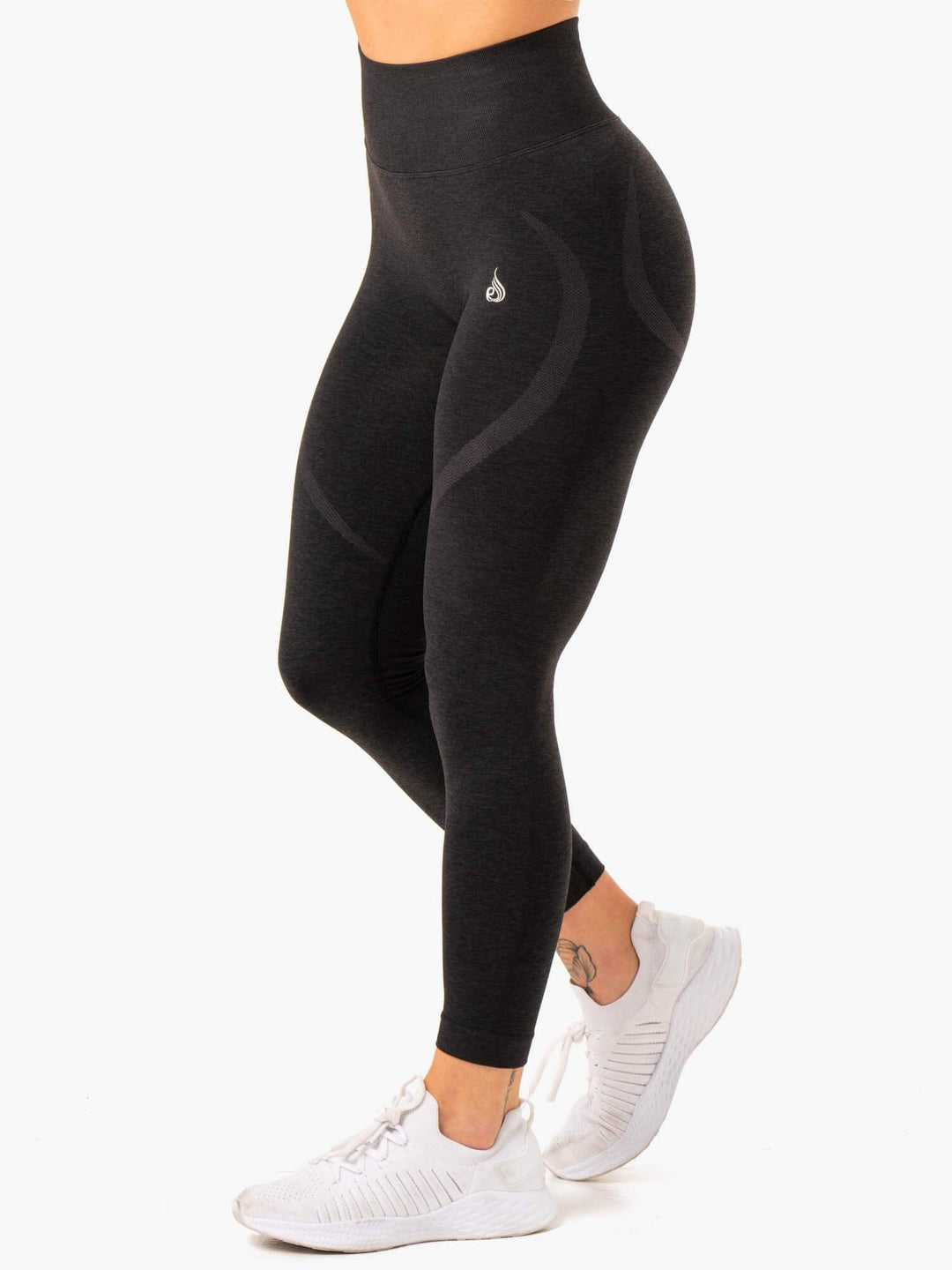 Sculpt Seamless Leggings - Black Marl Clothing Ryderwear 