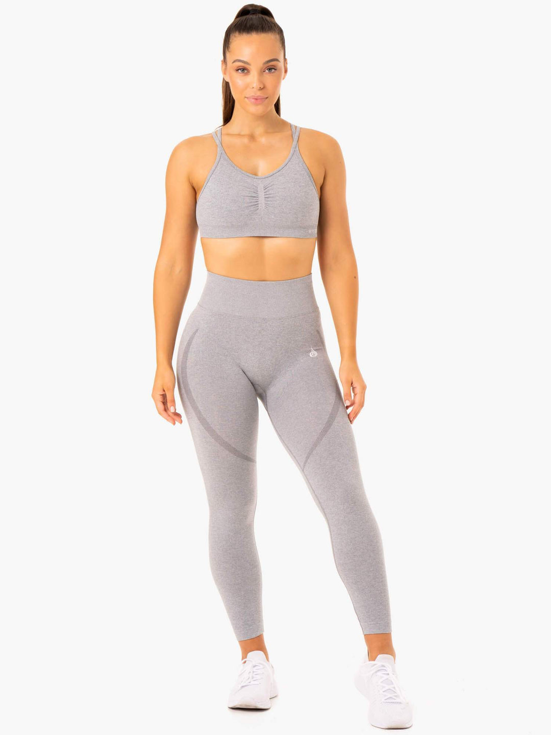 Sculpt Seamless Leggings - Grey Marl Clothing Ryderwear 