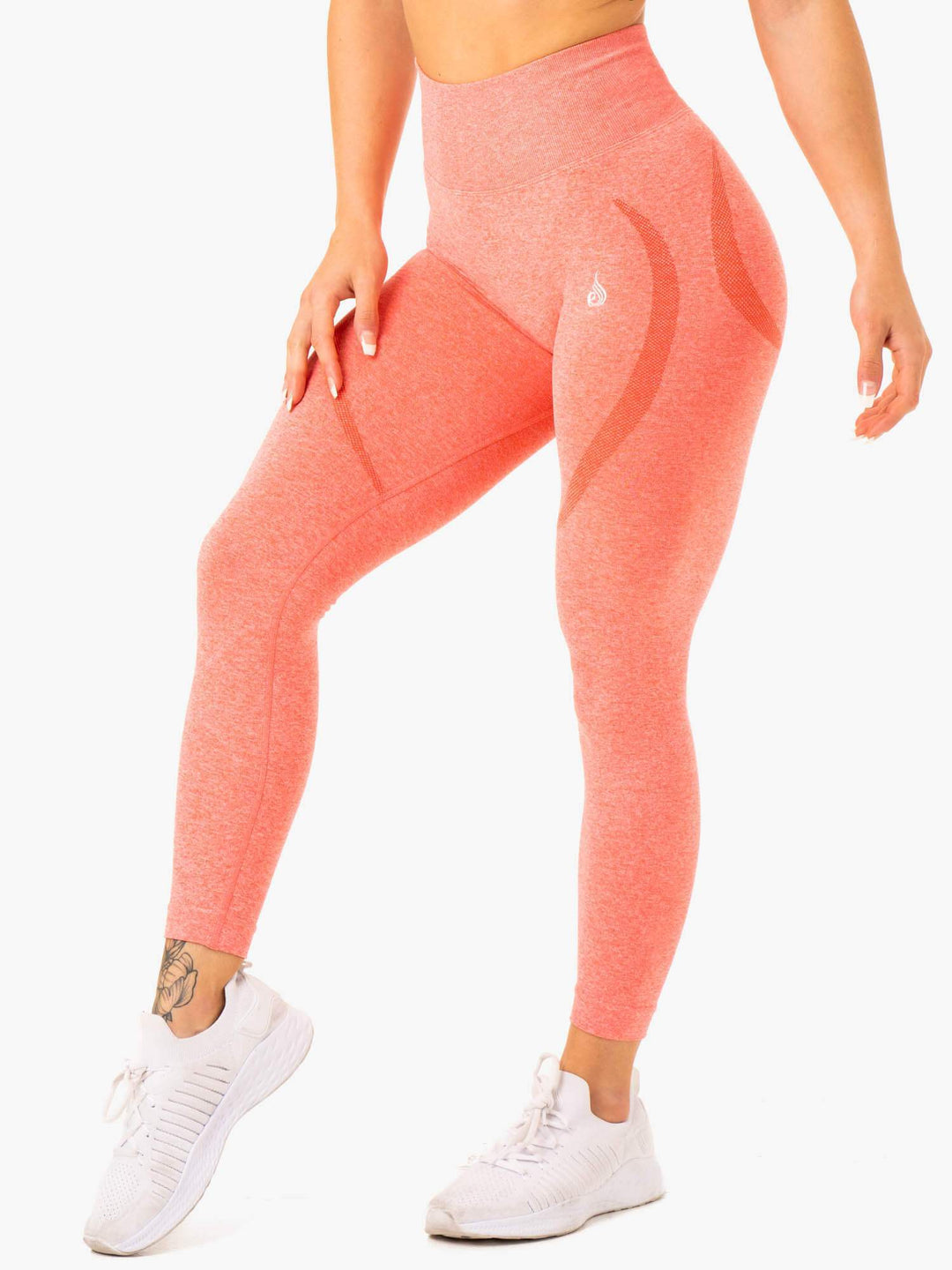 Sculpt Seamless Leggings - Peach Marl Clothing Ryderwear 