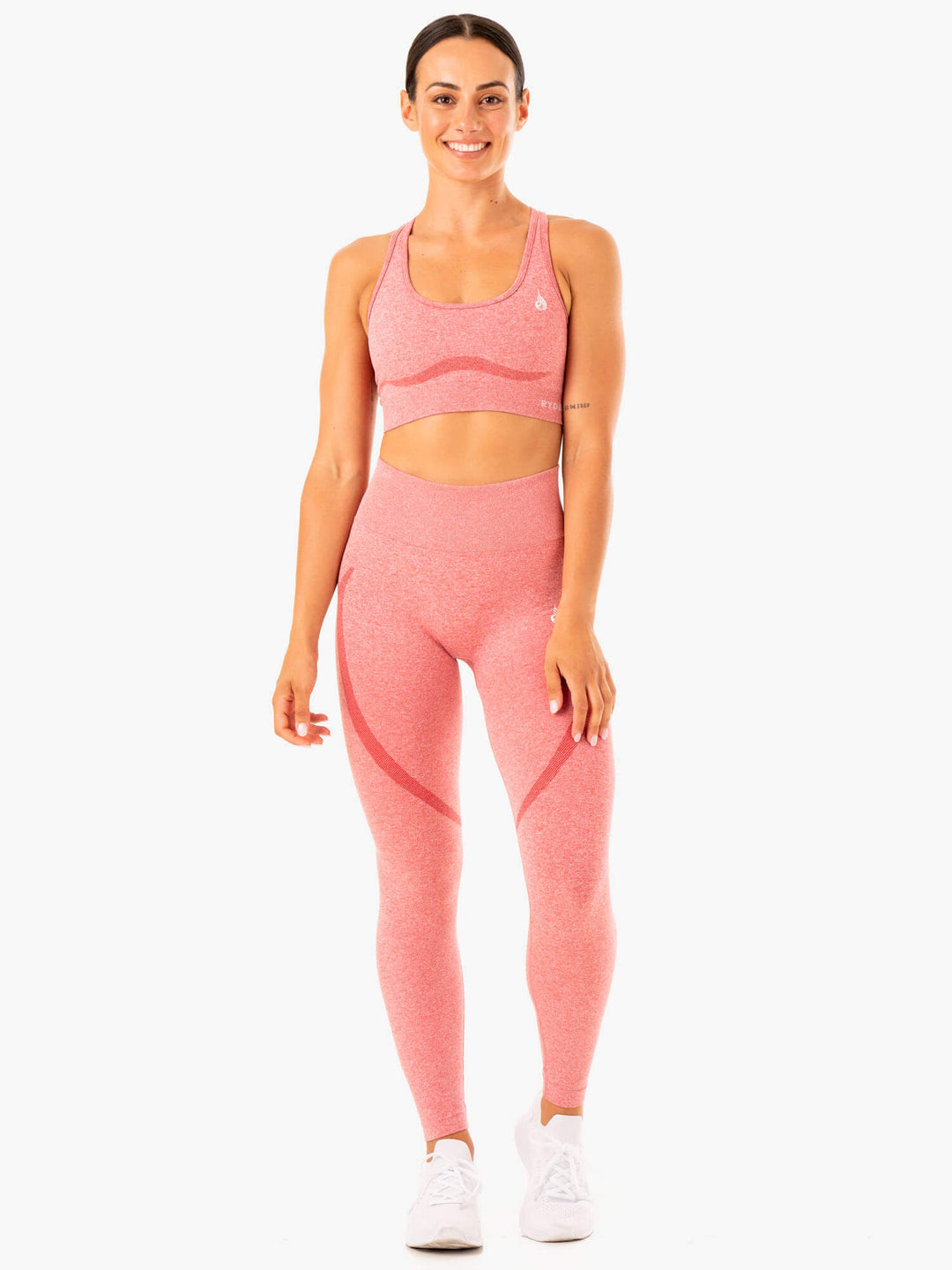 Sculpt Seamless Leggings - Pink Marl Clothing Ryderwear 