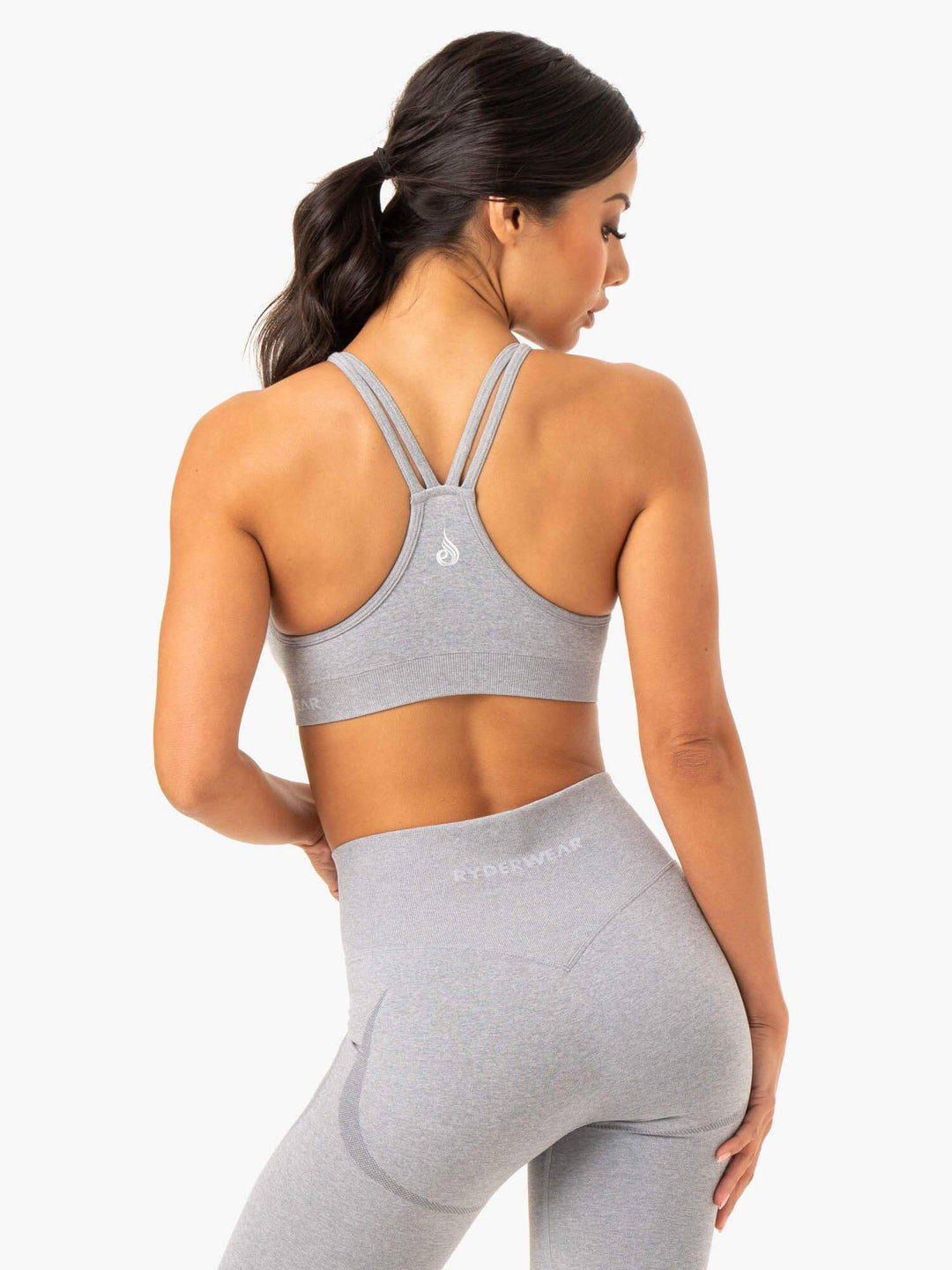 Sculpt Seamless Sports Bra - Grey Marl Clothing Ryderwear 