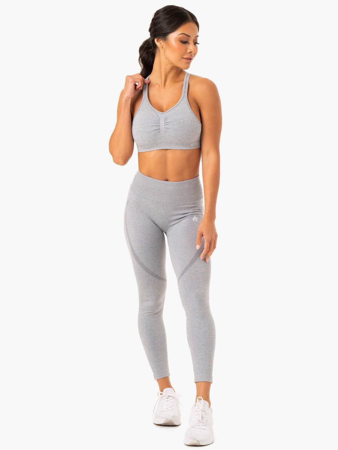 Sculpt Seamless Sports Bra - Grey Marl Clothing Ryderwear 