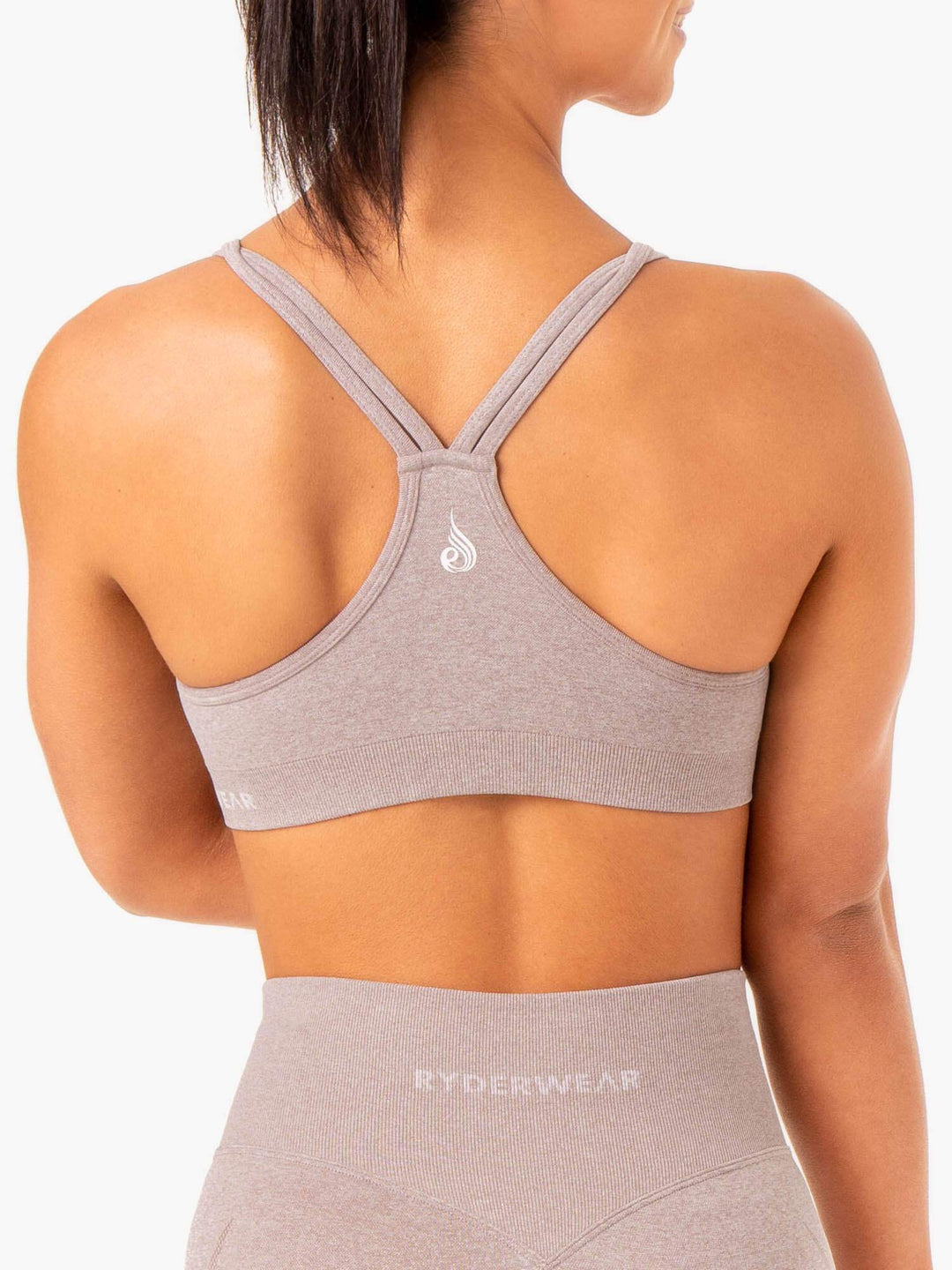 Sculpt Seamless Sports Bra - Mushroom Marl Clothing Ryderwear 