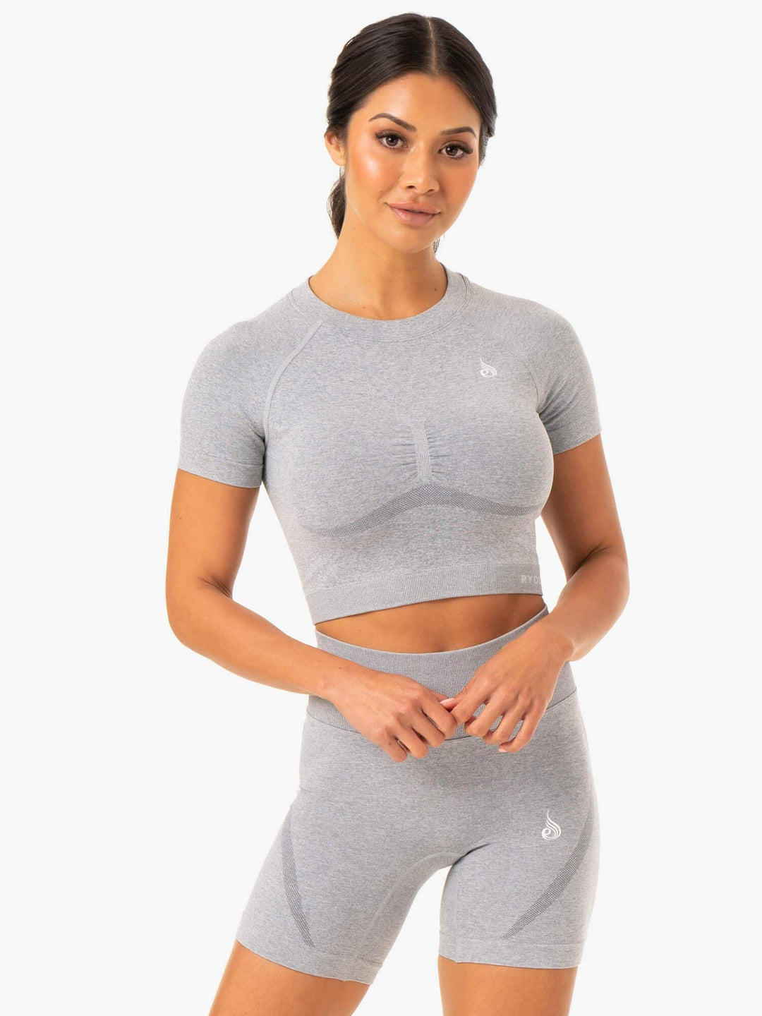 Sculpt Seamless T-Shirt - Grey Marl Clothing Ryderwear 