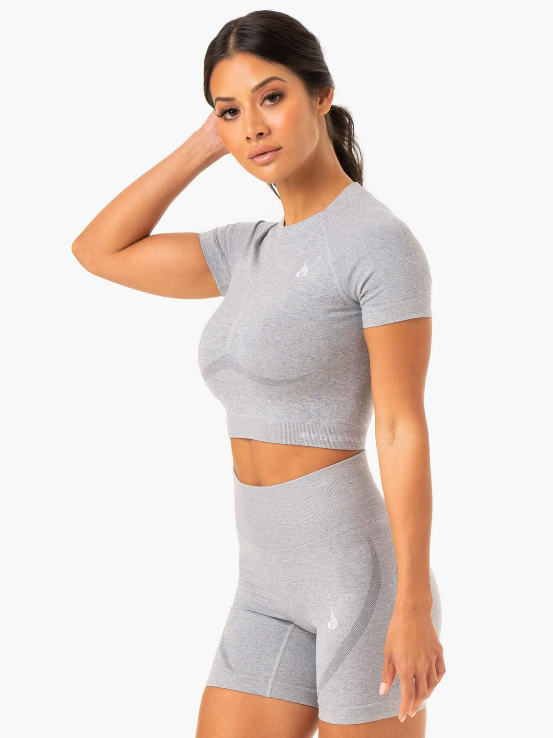 Sculpt Seamless T-Shirt - Grey Marl Clothing Ryderwear 