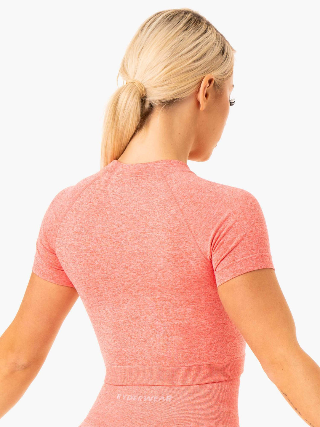 Sculpt Seamless T-Shirt - Peach Marl Clothing Ryderwear 