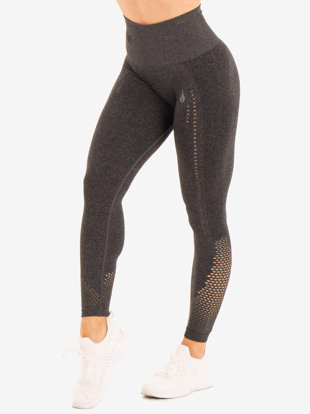 Seamless Staples Leggings - Charcoal Marl Clothing Ryderwear 