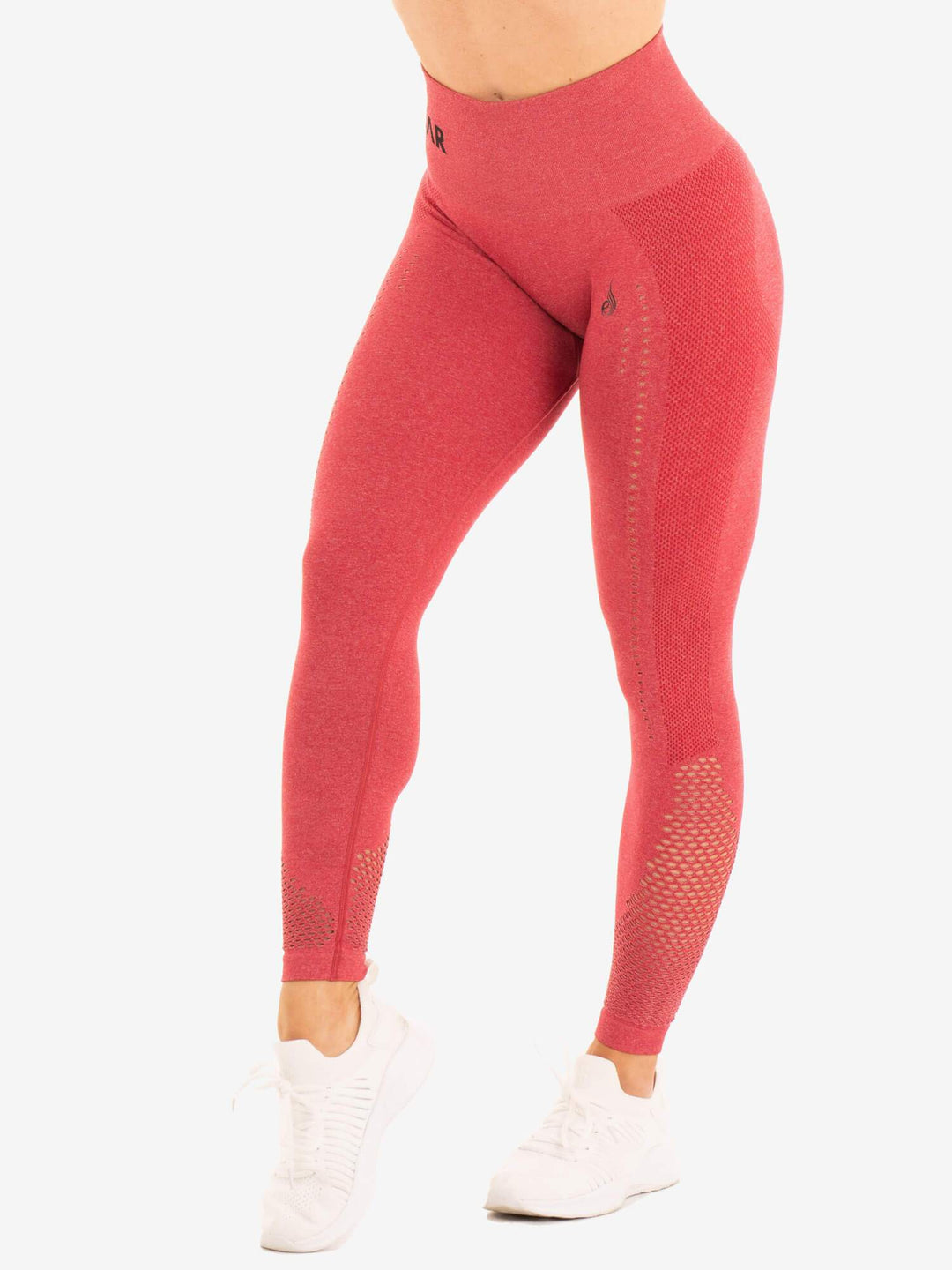 Seamless Staples Leggings - Cherry Red Marl Clothing Ryderwear 