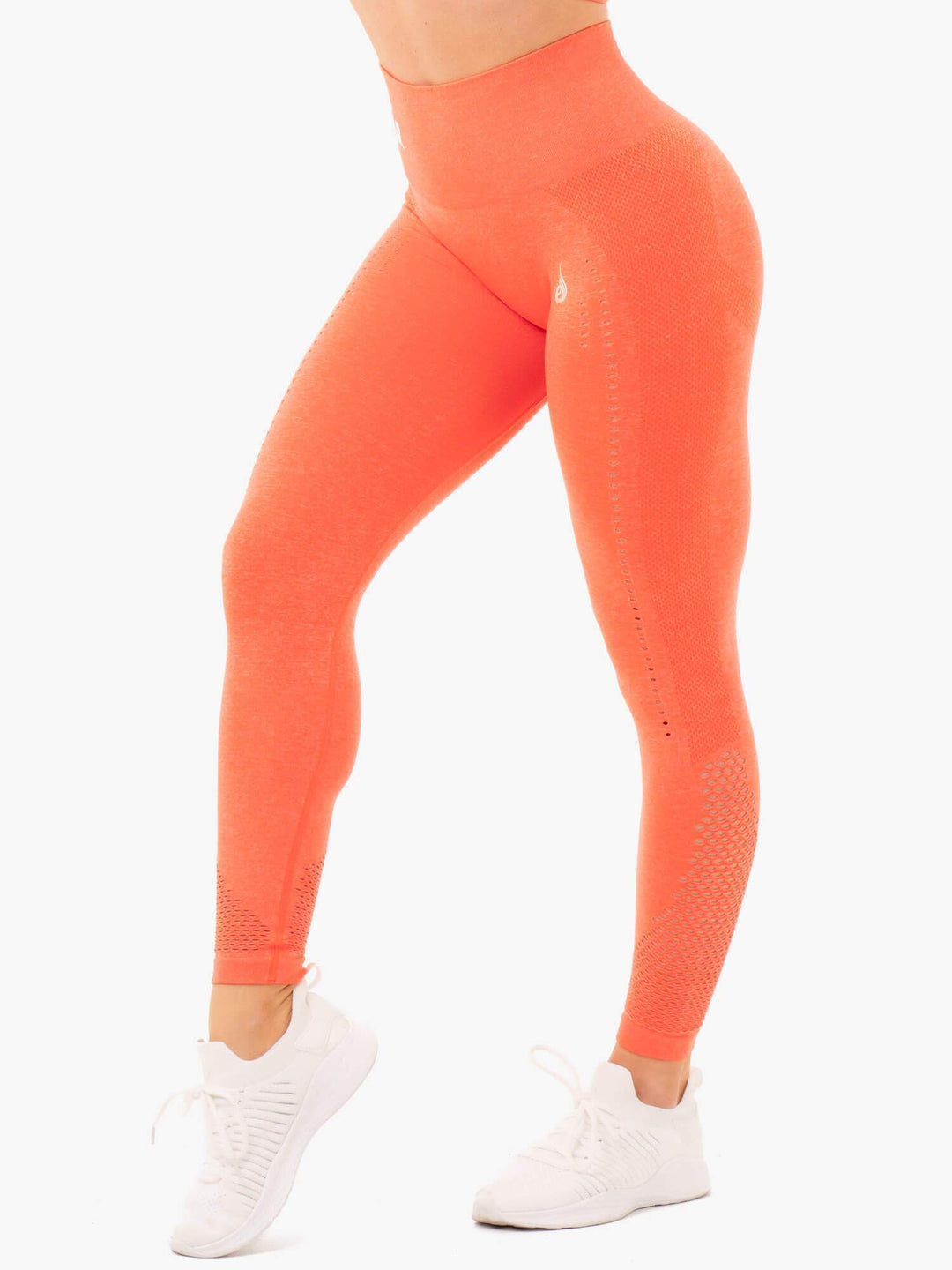 Seamless Staples Leggings - Orange Marl Clothing Ryderwear 