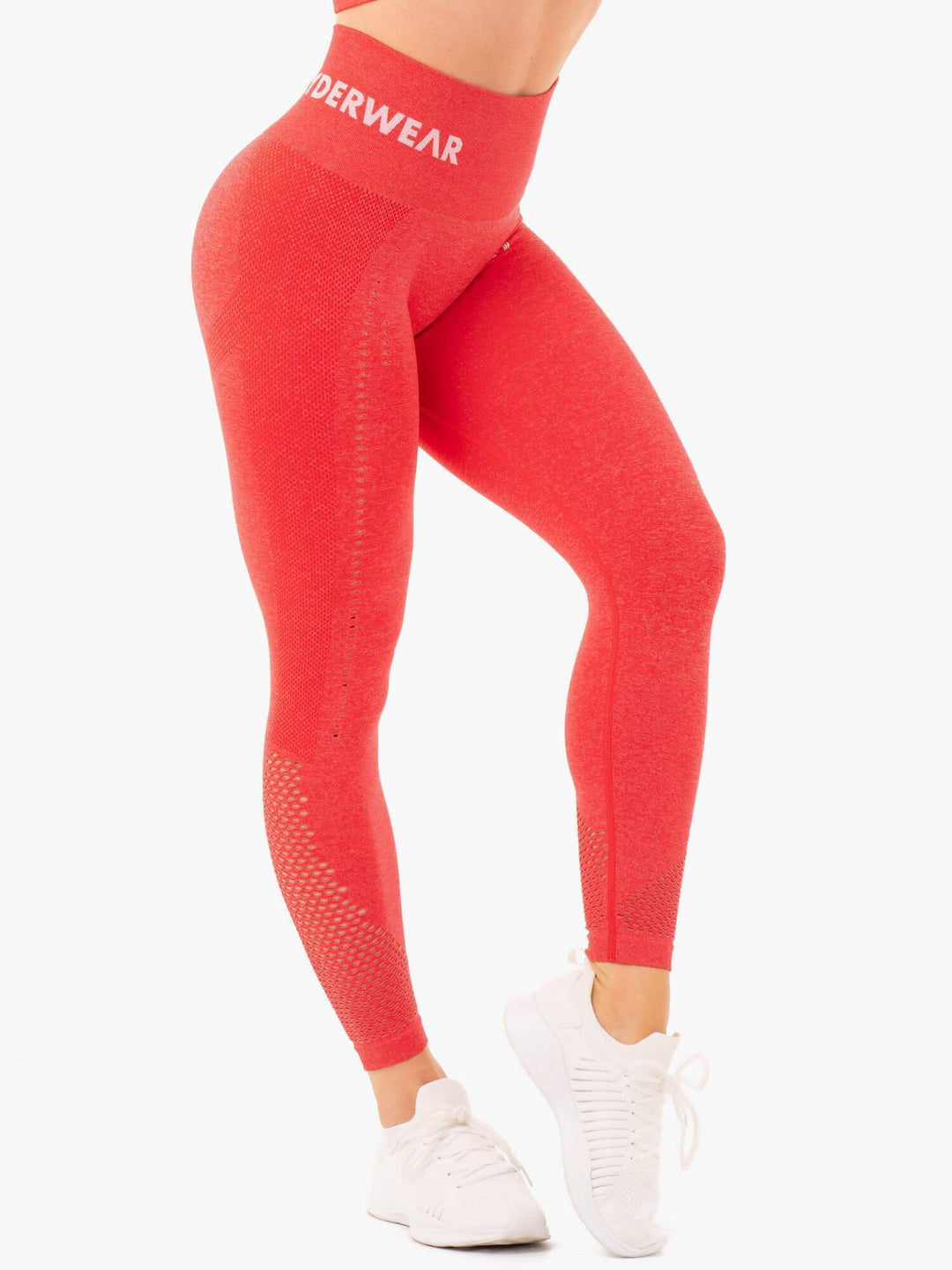 Seamless Staples Leggings - Red Marl Clothing Ryderwear 