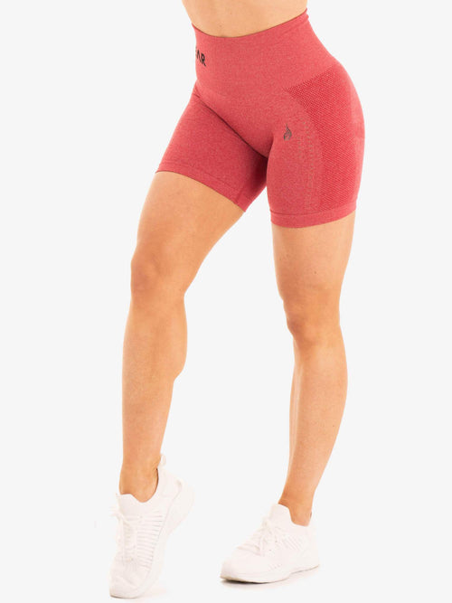 Seamless Staples Shorts Cherry Red Marl