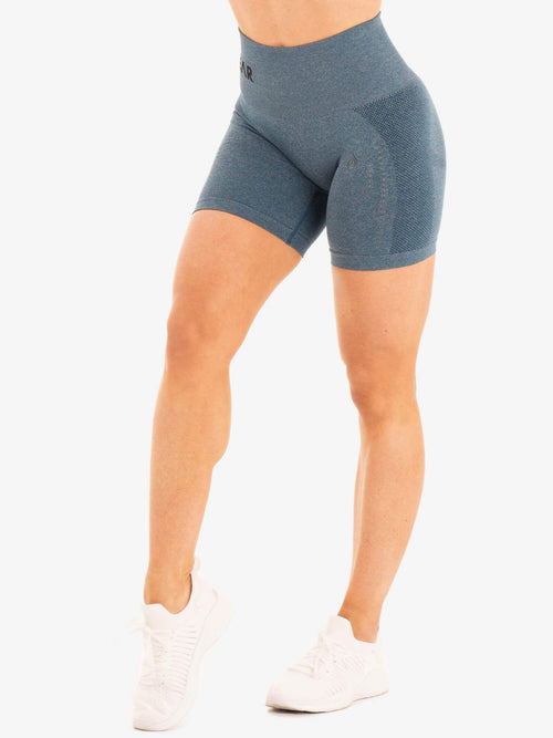 Seamless Staples Shorts Teal Marl