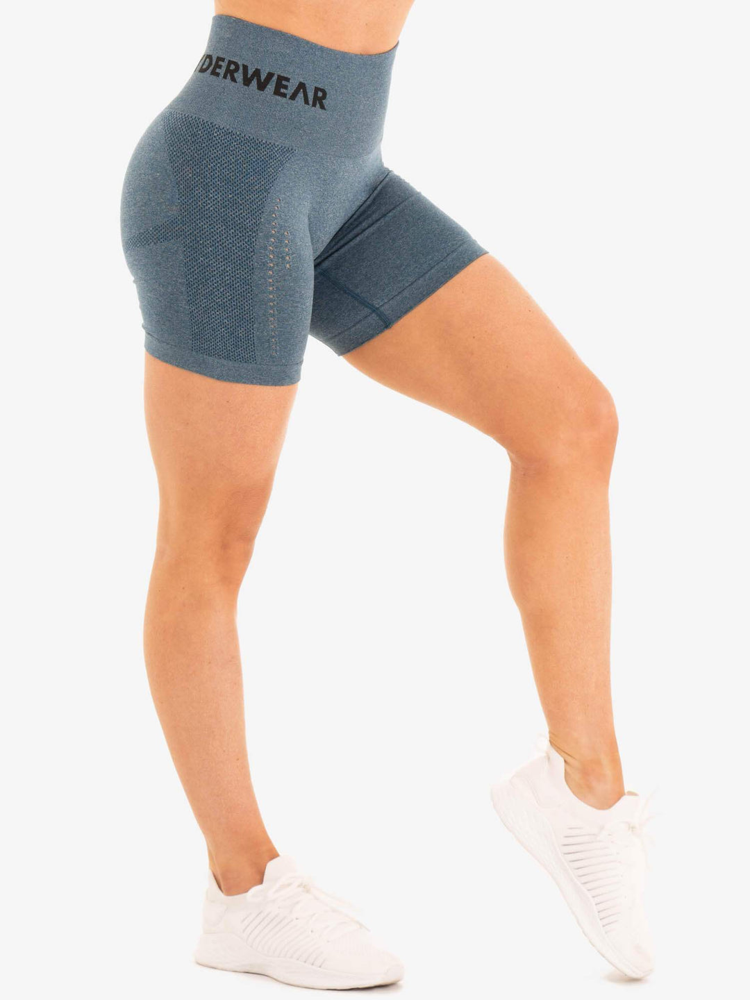 Seamless Staples Shorts - Teal Marl Clothing Ryderwear 