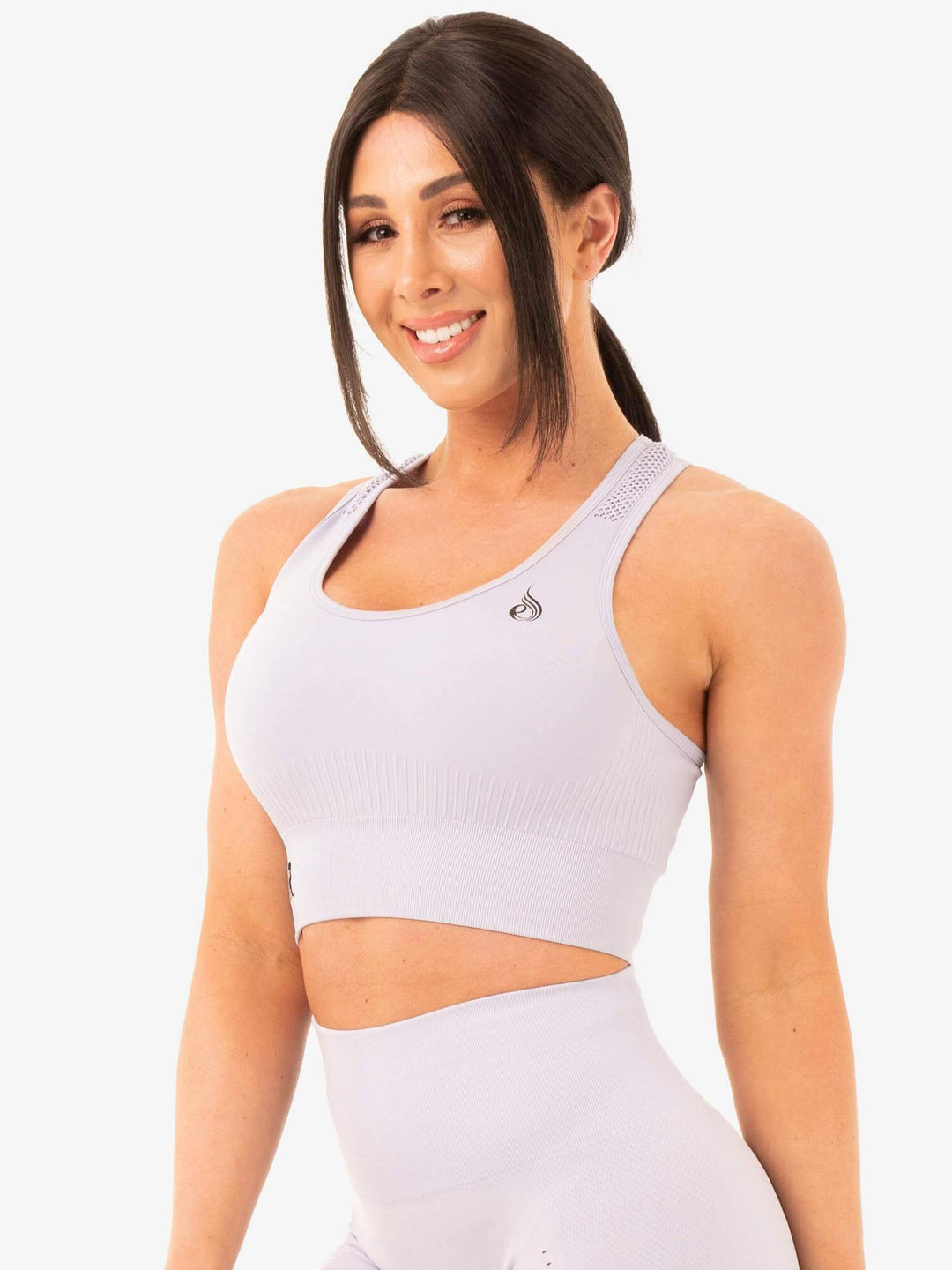 Seamless Staples Sports Bra - Lilac Marl Clothing Ryderwear 