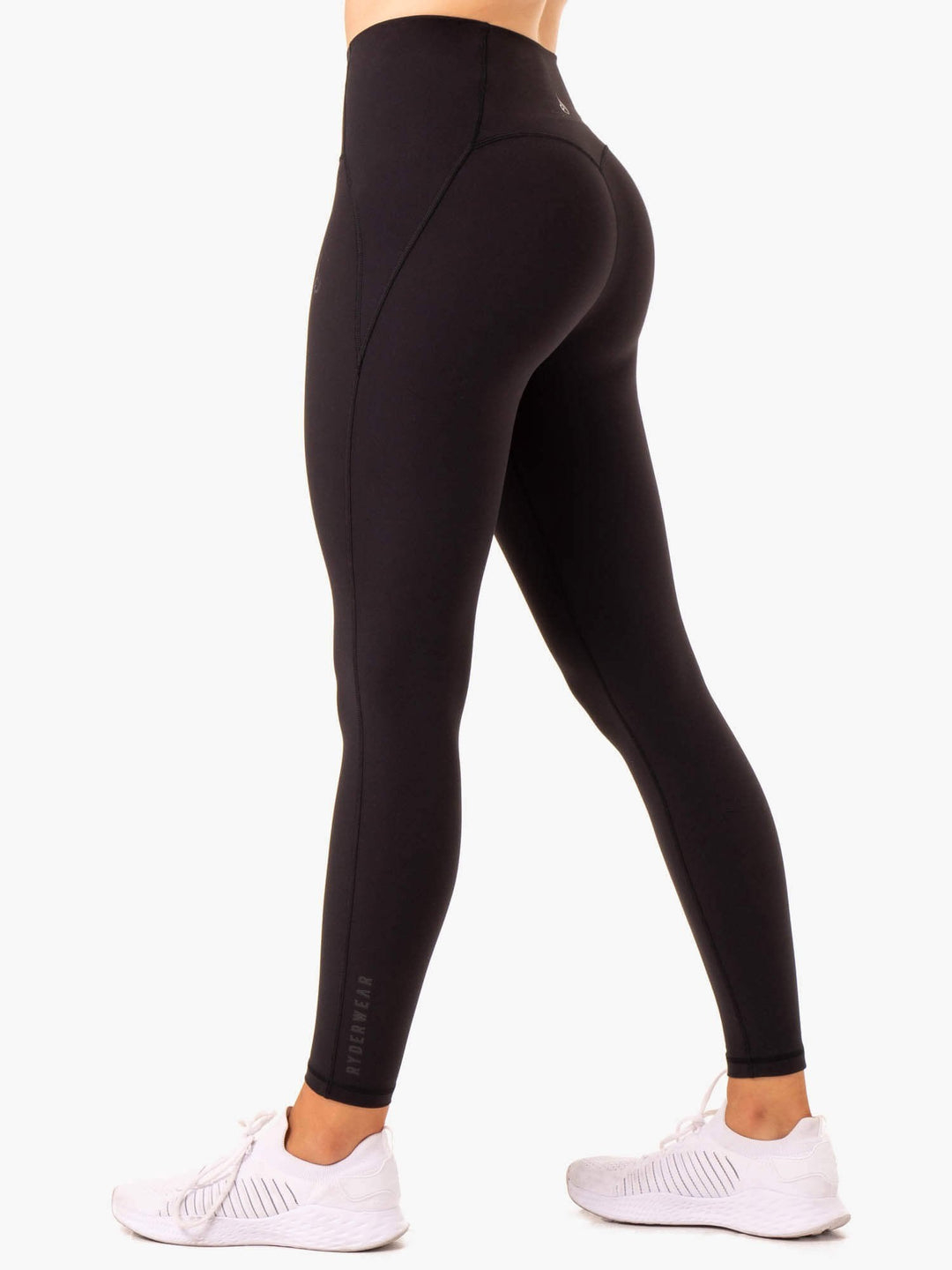 Sola High Waisted Leggings - Black Clothing Ryderwear 