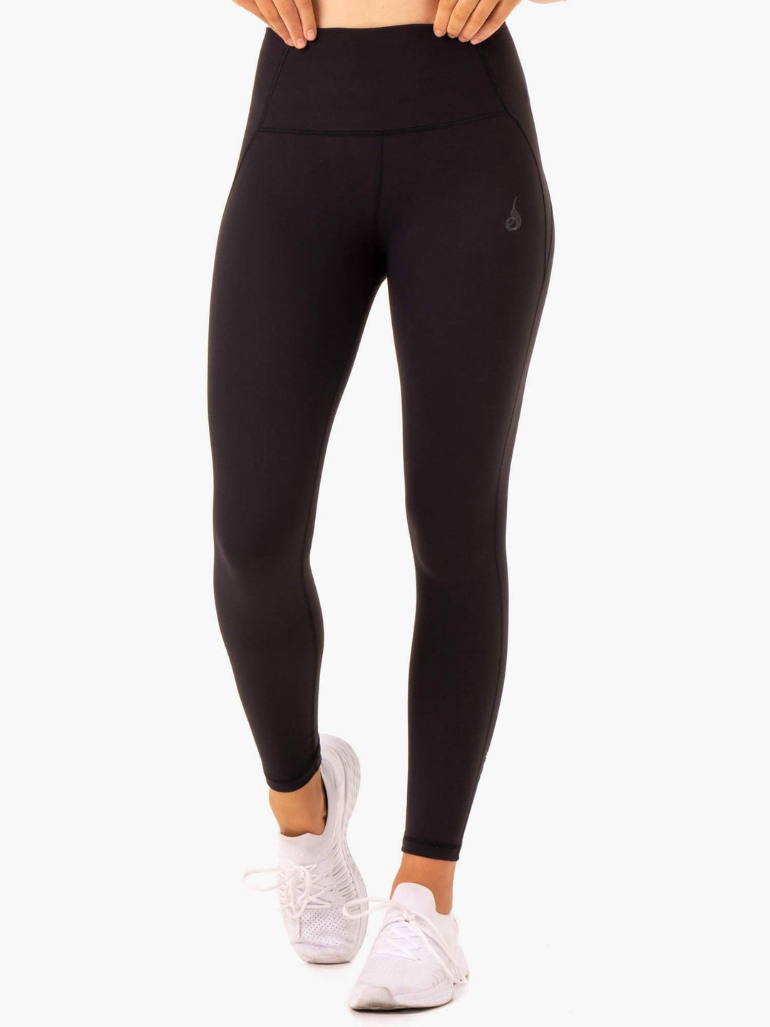 Sola High Waisted Leggings - Black Clothing Ryderwear 