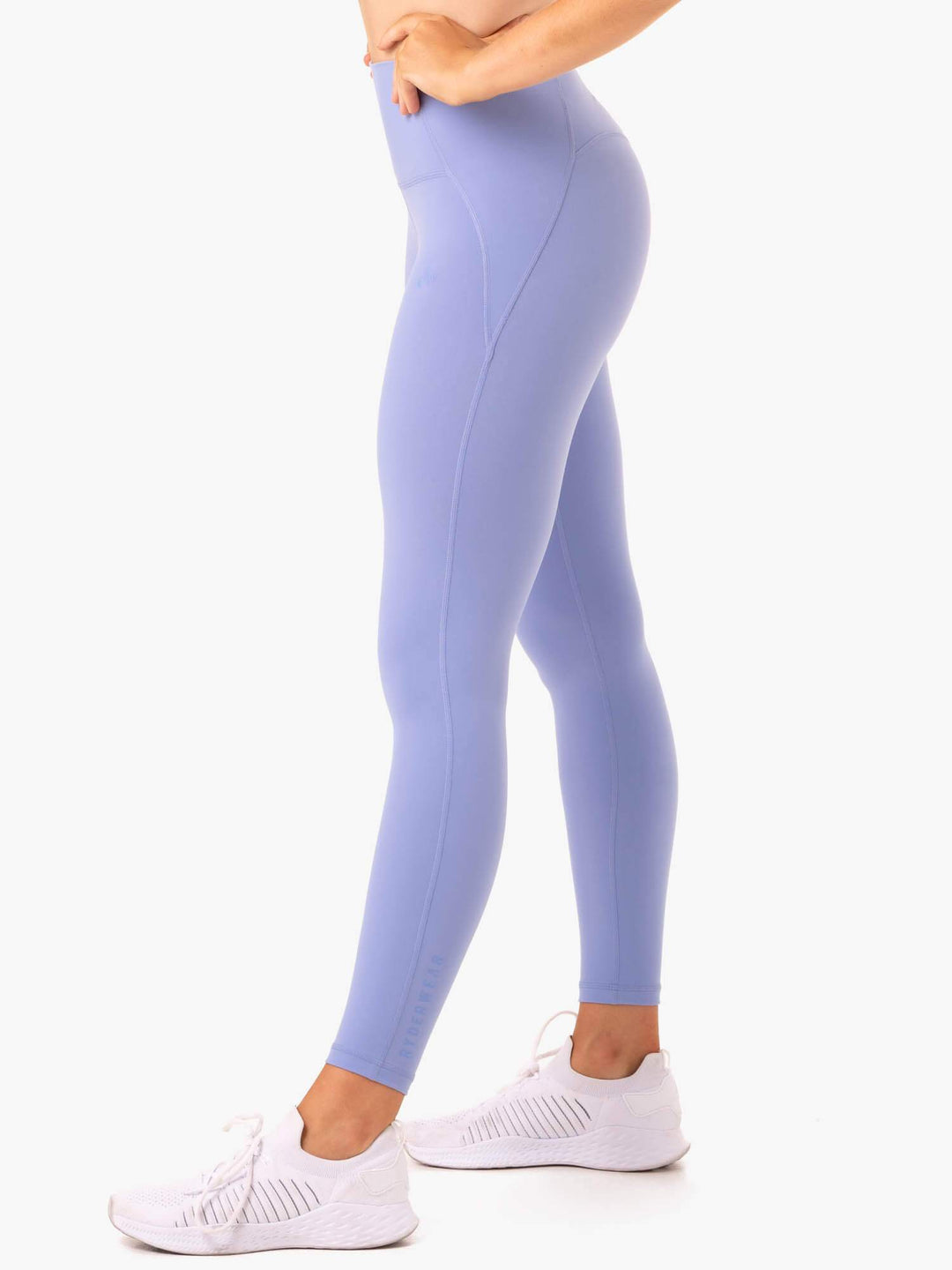 Sola High Waisted Leggings - Purple Clothing Ryderwear 