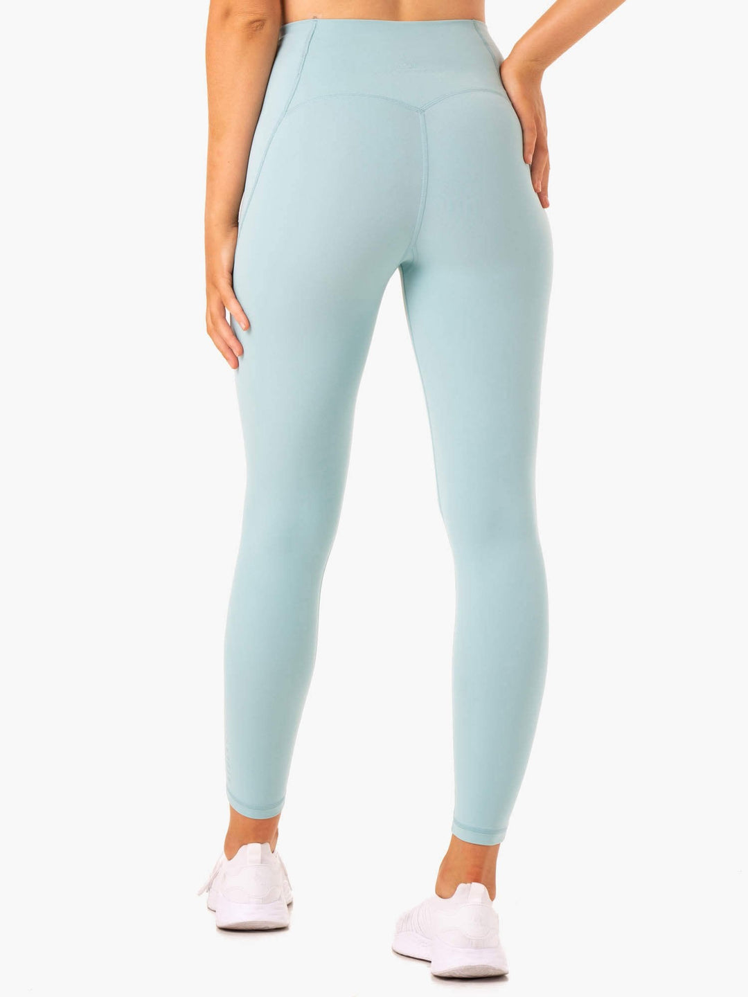 Sola High Waisted Leggings - Seafoam Blue Clothing Ryderwear 