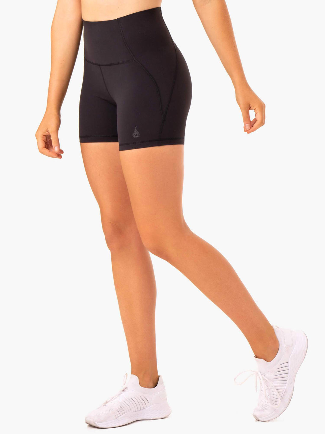 Sola High Waisted Shorts - Black Clothing Ryderwear 