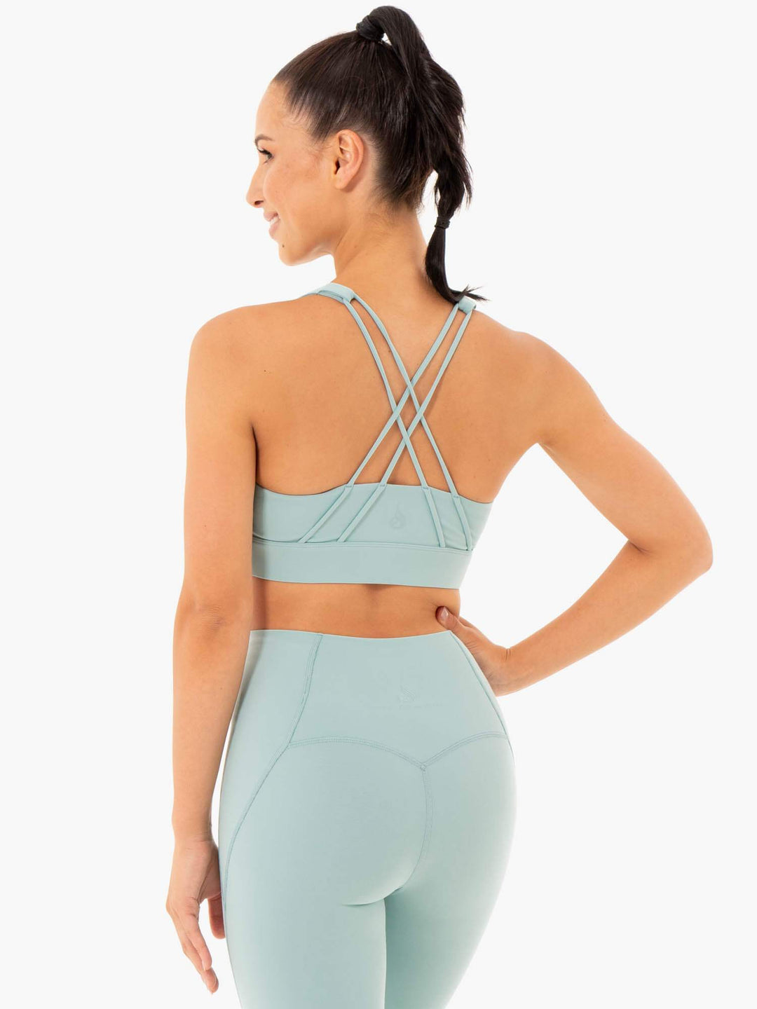 Sola Sports Bra - Seafoam Blue Clothing Ryderwear 